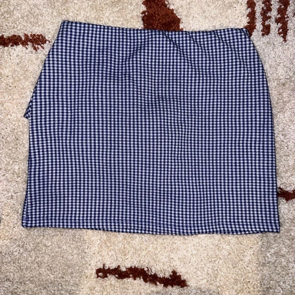 Topshop Blue Gingham Ruffle Mini Skirt | Ruffled MiniSkirt woman’s juniors 6